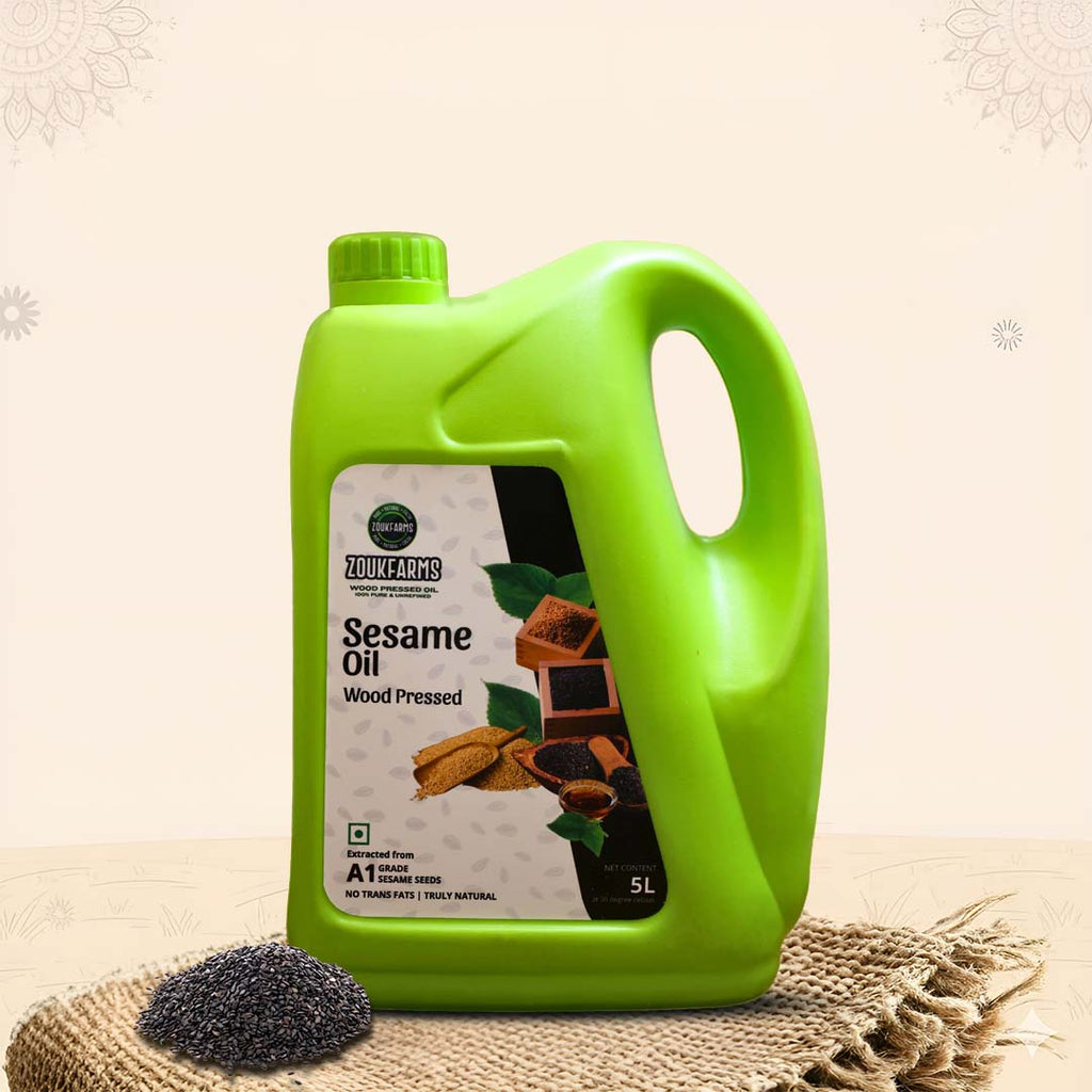 Wood pressed sesame Oil | 5 Litre Jar