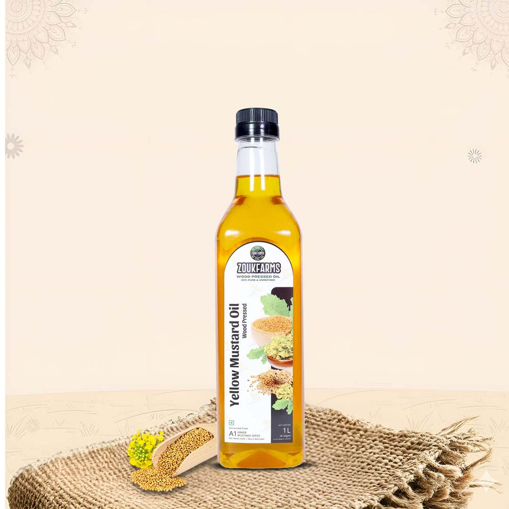 Wood pressed Yellow Mustard Oil