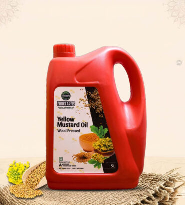 Wood pressed Yellow Mustard oil | 5 Litre Jar